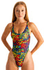 F12 - Womens Baywatch One Piece Swimsuit Full Back - Tan Through 2752 Technicolor - Skinzwear