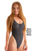 F15Z - Womens One Piece 1/2 Back with Front Zipper - Mesh 4554 Shadow peep show - Skinzwear