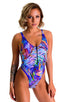 F15Z - Womens One Piece 1/2 Back with Front Zipper - Prints 1150 Illumine - Skinzwear