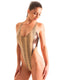 F17 - Womens One Piece Thong with Mesh Sides - Prints 9875 - 4561 Viper dune - Gunmetal - Skinzwear
