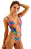F2 - Womens One Piece Keyhole Rio 1/2 Back - Tan Through 7801 Tahitian - Skinzwear