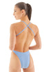 F4 - Womens One Piece Criss Cross Rio - Solids 9854 Dreamwave blue - Skinzwear