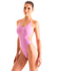 F4 - Womens One Piece Criss Cross Rio - Solids 9877 Amethyst Blush - Skinzwear