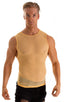 G20 - Mens Sleeveless Muscle Tee - Mesh 2560 Oatmeal stretch lace - Skinzwear