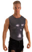 G20 - Mens Sleeveless Muscle Tee - Metallics 9852 Black ice - Skinzwear