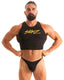 G28 - Limited Men’s Racerback Muscle Fit Cropped Tank with Skinz logo - Solids 9862 Onyx - Skinzwear