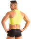 G28 - Men’s Racerback Crop Top – Muscle Fit Cropped Tank - Mesh 1502 Chartreuse - Skinzwear