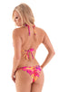 Brazilian Pucker Butt Bikini in Tahitian Sunset, Front View; Womens Scrunchie Brazilian Bikini Bottom in Tahitian Sunset 2; Brazilian Pucker Butt Bikini in Tahi