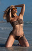 Cozumel Fully Adjustable Brazilian Tanga in Super ThinSKINZ Cheeta, Front View; Cozumel Fully Adjustable Brazilian Tanga in Super ThinSKINZ Cheeta, Rear View; C
