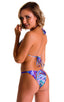 womens sexy swimsuit scunchie butt brazilian bikini puckered swimwear in Illumine multi color; Brazilian Pucker Butt Bikini in Illumine, Rear View; Brazilian Pu