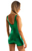 J6 - Womens Gym Onsie - Metallics 9820 Kelly green - Skinzwear