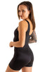 J6 - Womens Gym Onsie - Soft Touch Fabric - Solids 9862 Onyx - Skinzwear