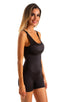 J6 - Womens Gym Onsie - Solids 8307 Black - Skinzwear