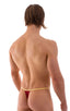 M14 - Mens Banded Thong - Solid Sheer Semi Sheer 1538 - 7419 Red - Gold - Skinzwear