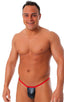 M14 - Mens Banded Thong - Wet Look 0007 - 0008 Black - Lipstick red - Skinzwear