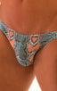 M16 - Mens Bikini Briefs - Prints 2550 Aqua snake skin - Skinzwear