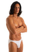 M16 - Mens Bikini Briefs - Solid Sheer Semi Sheer 8568 White - Skinzwear