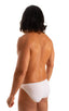 M16DGU - Mens Bikini Briefs with Ornaments - Solid Sheer Semi Sheer 8568 White - Skinzwear