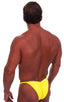 M18 - Mens Fitted Pouch Puckered 1/2 Back Bikini - Solids 4405 Sunshine yellow - Skinzwear