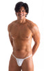 M1R2 - Mens Micro Adjustable G String Bikini - Mesh 2500 - 3499 White peep show - Optic white - Skinzwear