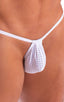 M1R2 - Mens Micro Adjustable G String Bikini - Mesh 2500 - 3499 White peep show - Optic white - Skinzwear