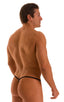 M1R2 - Mens Micro Adjustable G String Bikini - Mesh 2556 - 6407 Black peep show - Black - Skinzwear