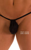 M1R2 - Mens Micro Adjustable G String Bikini - Mesh 2556 - 6407 Black peep show - Black - Skinzwear