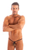 M1R2 - Mens Micro Adjustable G String Bikini - Mesh 4501 - 6407 Camo - Black - Skinzwear