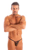 M1R2 - Mens Micro Adjustable G String Bikini - Mesh 4501 - 6407 Camo - Black - Skinzwear