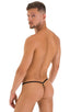 M1R2 - Mens Micro Adjustable G String Bikini - Mesh 4503 - 6407 Tiger - Black - Skinzwear