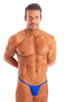 M1R2 - Mens Micro Adjustable G String Bikini - Mesh 4555 Royal blue athletic - Skinzwear