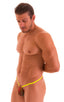M1R2 - Mens Micro Adjustable G String Bikini - Mesh 6520 - 1459 Neon on dali - Chartreuse - Skinzwear