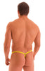 M1R2 - Mens Micro Adjustable G String Bikini - Mesh 6520 - 1459 Neon on dali - Chartreuse - Skinzwear
