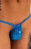 M1R2 - Mens Micro Adjustable G String Bikini - Metallics 2853 Electric blue - Skinzwear