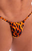 M1R2 - Mens Micro Adjustable G String Bikini - Prints 3153 Golden leopard - Skinzwear