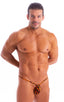 M1R2 - Mens Micro Adjustable G String Bikini - Prints 3153 Golden leopard - Skinzwear