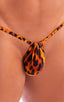 M1R2 - Mens Micro Adjustable G String Bikini - Prints 3153 Golden leopard - Skinzwear