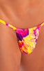 M1R2 - Mens Micro Adjustable G String Bikini - Prints 8163 Tahitian sunset - Skinzwear