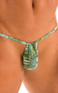 M1R2 - Mens Micro Adjustable G String Bikini - Prints 9857 Palm serenade - Skinzwear
