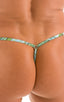 M1R2 - Mens Micro Adjustable G String Bikini - Prints 9857 Palm serenade - Skinzwear