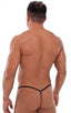 M1R2 - Mens Micro Adjustable G String Bikini - Solid Sheer Semi Sheer 1537 Black - Skinzwear