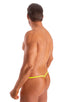 M1R2 - Mens Micro Adjustable G String Bikini - Solid Sheer Semi Sheer 4556 - 1459 Lemon lime - Chartreuse - Skinzwear