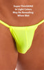 M1R2 - Mens Micro Adjustable G String Bikini - Solid Sheer Semi Sheer 4556 - 1459 Lemon lime - Chartreuse - Skinzwear