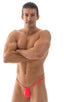 M1R2 - Mens Micro Adjustable G String Bikini - Solid Sheer Semi Sheer 5537 Neon coral - Skinzwear