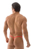 M1R2 - Mens Micro Adjustable G String Bikini - Solid Sheer Semi Sheer 5537 Neon coral - Skinzwear