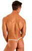 M1R2 - Mens Micro Adjustable G String Bikini - Solid Sheer Semi Sheer 8568 - 3499 White - Optic white - Skinzwear
