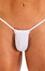 M1R2 - Mens Micro Adjustable G String Bikini - Solid Sheer Semi Sheer 8568 - 3499 White - Optic white - Skinzwear