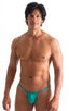 M1R2 - Mens Micro Adjustable G String Bikini - Solids 2456 Jade - Skinzwear