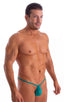 M1R2 - Mens Micro Adjustable G String Bikini - Solids 2456 Jade - Skinzwear