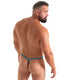 M1R2 - Mens Micro Adjustable G String Bikini - Solids 2458 Greek turquoise - Skinzwear
